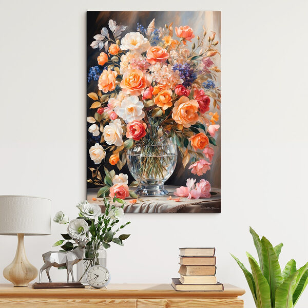 Gemälde von Blumen in einer Vase Wandbilder Gemälde von Blumen in einer Vase