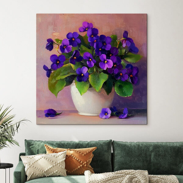 Topf mit lila Blumen Wandbilder Topf mit lila Blumen