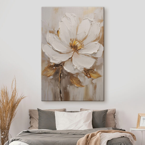 Gemälde einer weißen Blume Wandbilder Gemälde einer weißen Blume