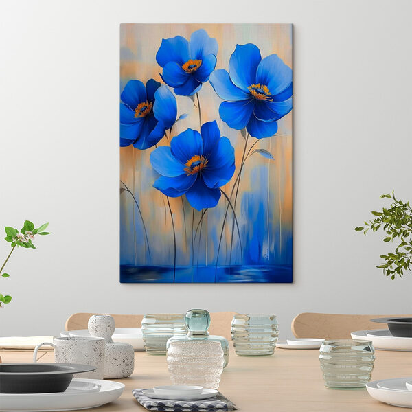 Malerei von blauen Blumen Wandbilder Malerei von blauen Blumen