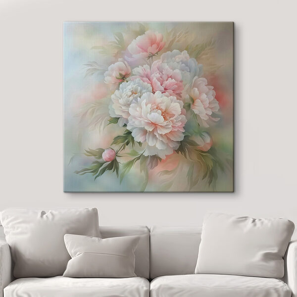 Gemälde von Blumen auf weißem Hintergrund Wandbilder Gemälde von Blumen auf weißem Hintergrund