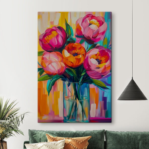 Gemälde von Blumen in einer Vase Wandbilder Gemälde von Blumen in einer Vase