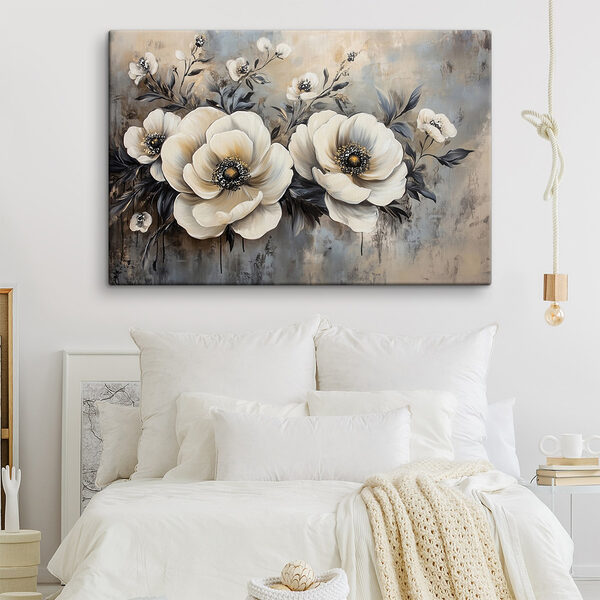 Malerei von weißen Blumen Wandbilder Malerei von weißen Blumen