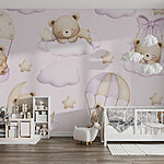 Fototapeten Nahtloses Muster von Teddybären