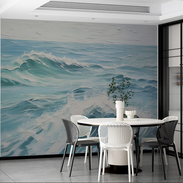 Gemälde einer Welle Fototapeten Gemälde einer Welle