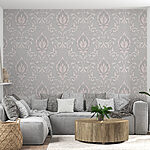 Fototapeten Tapete mit rosa und weißen Motiven