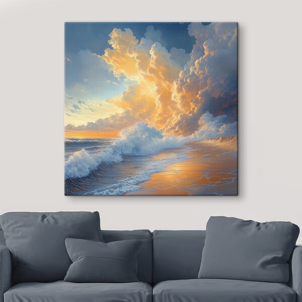 Die Wellen brechen am Strand Wandbilder Die Wellen brechen am Strand