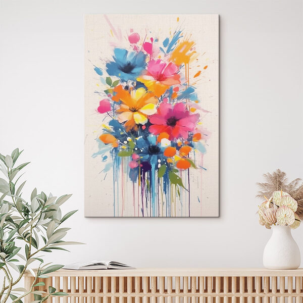 Gemälde von Blumen auf weißem Hintergrund Wandbilder Gemälde von Blumen auf weißem Hintergrund