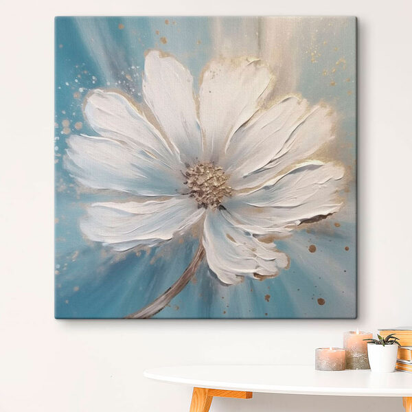 Gemälde einer weißen Blume Wandbilder Gemälde einer weißen Blume