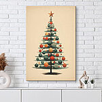 Wandbilder Weihnachtsbaum mit Ornamenten