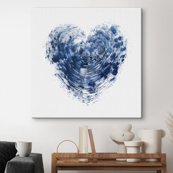 Blaues Herz mit weißem Hintergrund Wandbilder Blaues Herz mit weißem Hintergrund