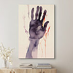 Wandbilder Hand mit Farbspritzern