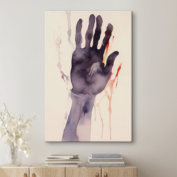 Hand mit Farbspritzern Wandbilder Hand mit Farbspritzern