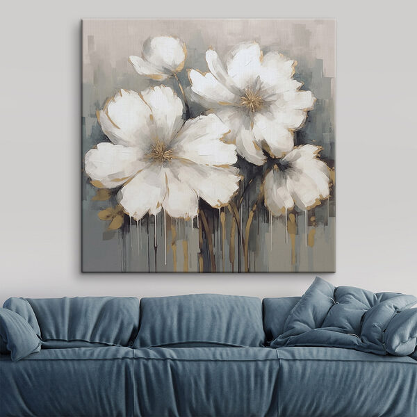 Malerei von weißen Blumen Wandbilder Malerei von weißen Blumen
