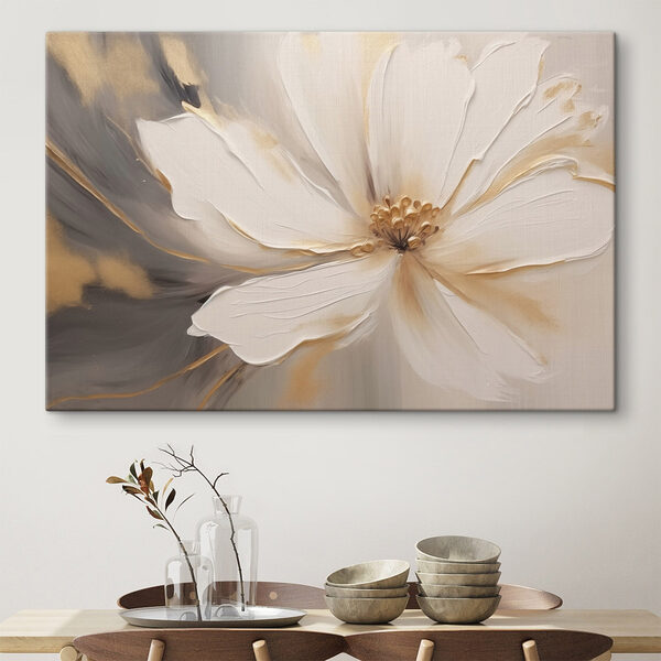 Gemälde einer weißen Blume Wandbilder Gemälde einer weißen Blume