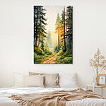 Wandbilder Aquarellmalerei eines Waldes