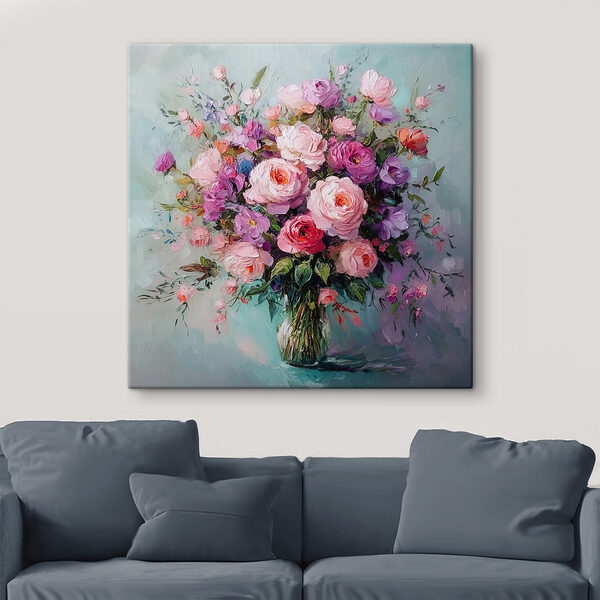 Gemälde von Blumen in einer Vase Wandbilder Gemälde von Blumen in einer Vase