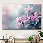 Wandbilder Gruppe von rosa Blumen
