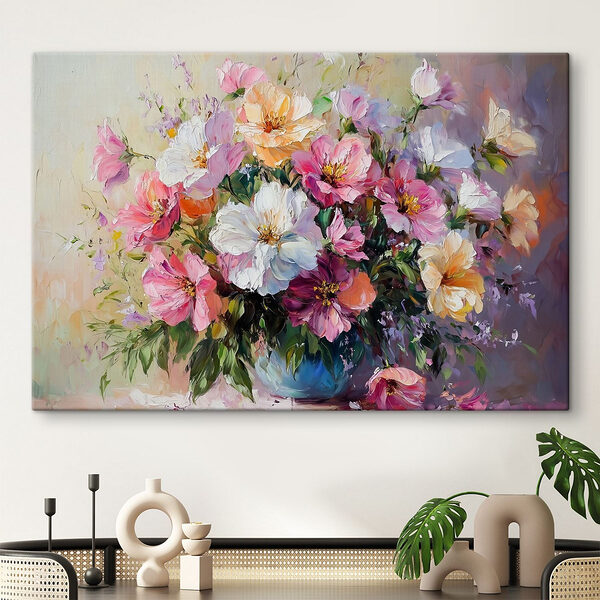 Gemälde von Blumen in einer Vase Wandbilder Gemälde von Blumen in einer Vase