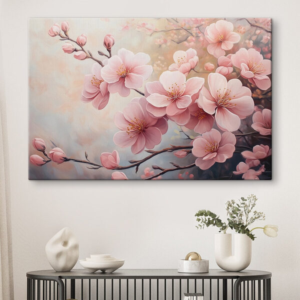 Malerei von rosa Blumen Wandbilder Malerei von rosa Blumen