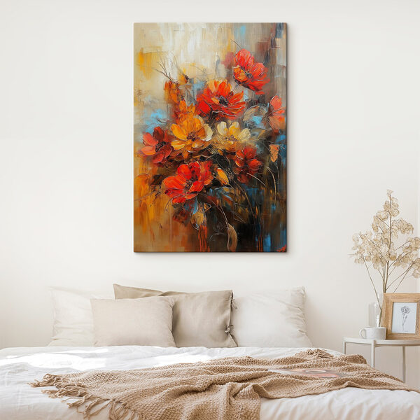 Gemälde von Blumen auf einer Leinwand Wandbilder Gemälde von Blumen auf einer Leinwand