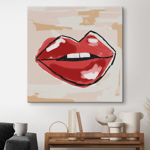 Zeichnung einer roten Lippe Wandbilder Zeichnung einer roten Lippe