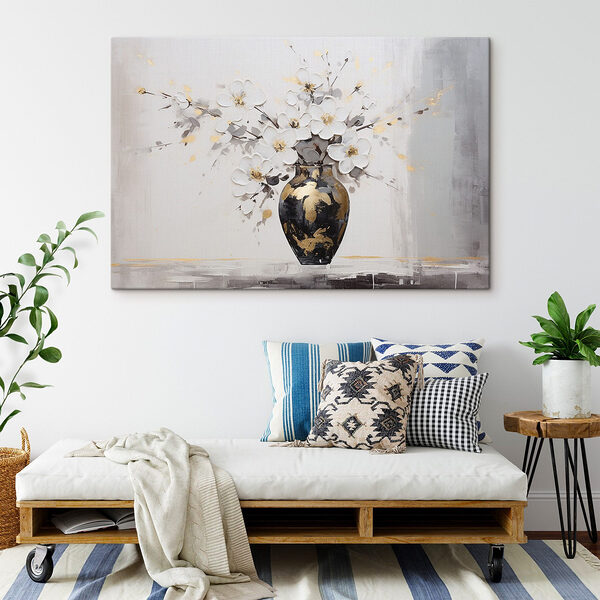 Gemälde von Blumen in einer Vase Wandbilder Gemälde von Blumen in einer Vase