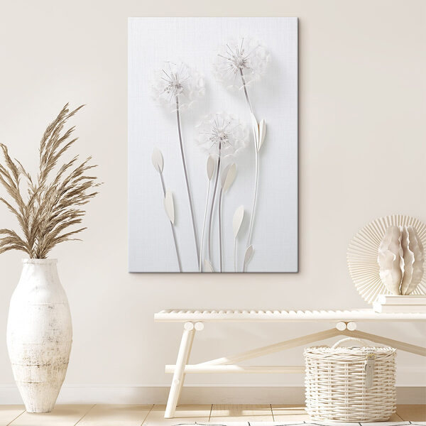 Zarte Pusteblumen auf weißem Hintergrund Wandbilder Zarte Pusteblumen auf weißem Hintergrund