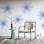 Fototapeten Gruppe von blauen Blumen