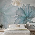 Fototapeten Ein Paar transparente Blumen