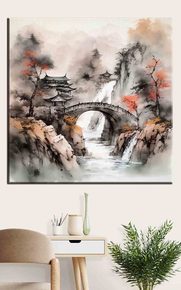 Brücke über einen Fluss Wandbilder Brücke über einen Fluss