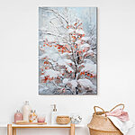 Wandbilder Baum mit Schnee bedeckt