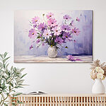 Wandbilder Gemälde von Blumen in einer Vase