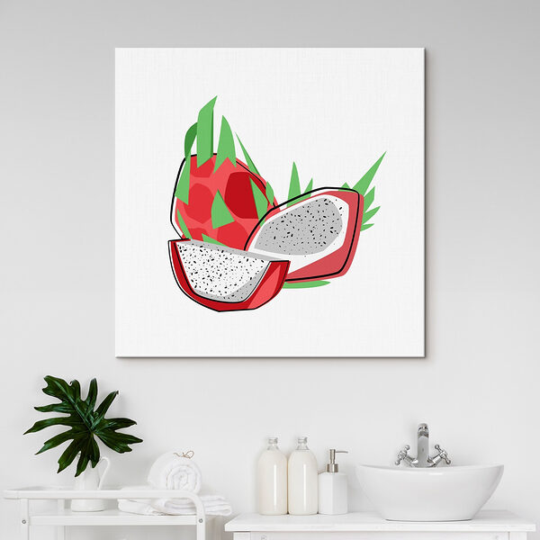 Zeichnung einer Drachenfrucht Wandbilder Zeichnung einer Drachenfrucht