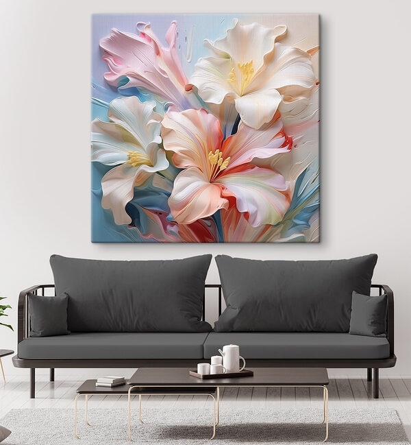 Zarte Blütenblätter in sanften Farbtönen Wandbilder Zarte Blütenblätter in sanften Farbtönen