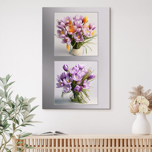 Collage aus Blumen in einer Vase Wandbilder Collage aus Blumen in einer Vase
