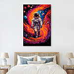 Wandbilder Ein Astronaut beim Spaziergang im Weltraum