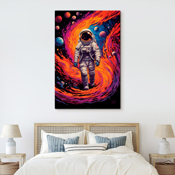 Ein Astronaut beim Spaziergang im Weltraum Wandbilder Ein Astronaut beim Spaziergang im Weltraum