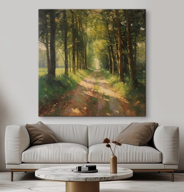Schotterstraße durch einen Wald Wandbilder Schotterstraße durch einen Wald