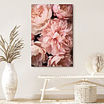 Wandbilder Gruppe von rosa Blumen