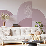 Fototapeten Rosa und weißes Grafikdesign