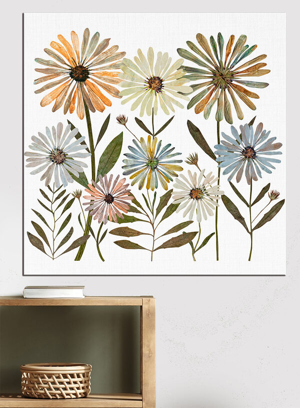Gruppe von Blumen mit Blättern Wandbilder Gruppe von Blumen mit Blättern