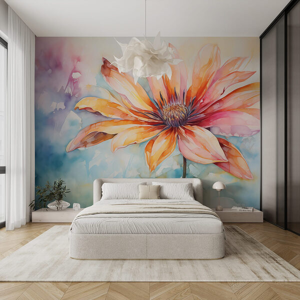 Gemälde einer Blume Fototapeten Gemälde einer Blume
