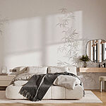 Fototapeten Pflanze mit Blättern darauf