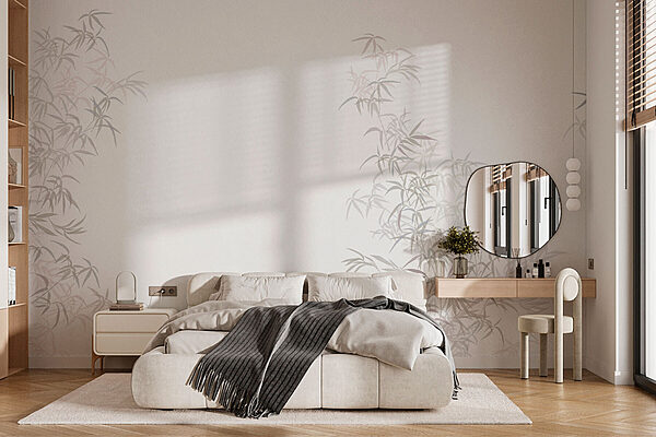 Fototapeten Pflanze mit Blättern darauf