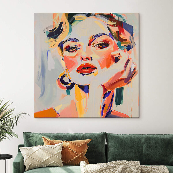 Wandbilder Gemälde einer Frau