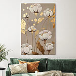 Wandbilder Malerei von Blumen und Blättern