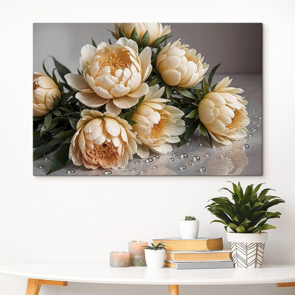 Gruppe von Blumen auf einem Tisch Wandbilder Gruppe von Blumen auf einem Tisch