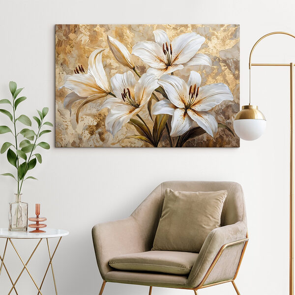 Malerei von weißen Blumen Wandbilder Malerei von weißen Blumen