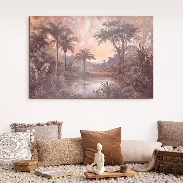 Wandbilder Fluss mit Bäumen und Pflanzen